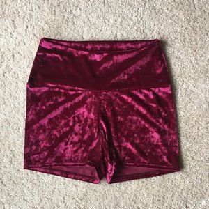 Bliss Bus High Waisted Crushed Velvet Shorts